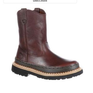 Size 8.5 Georgia Boot Kids Wellington Leather Boots